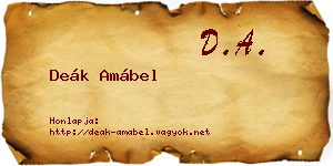 Deák Amábel névjegykártya